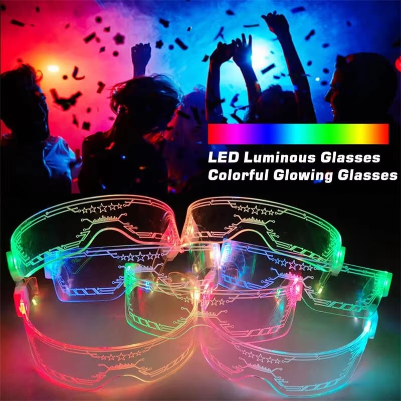 Cyberpunk Light-Up Visor Glasses · image reference 3