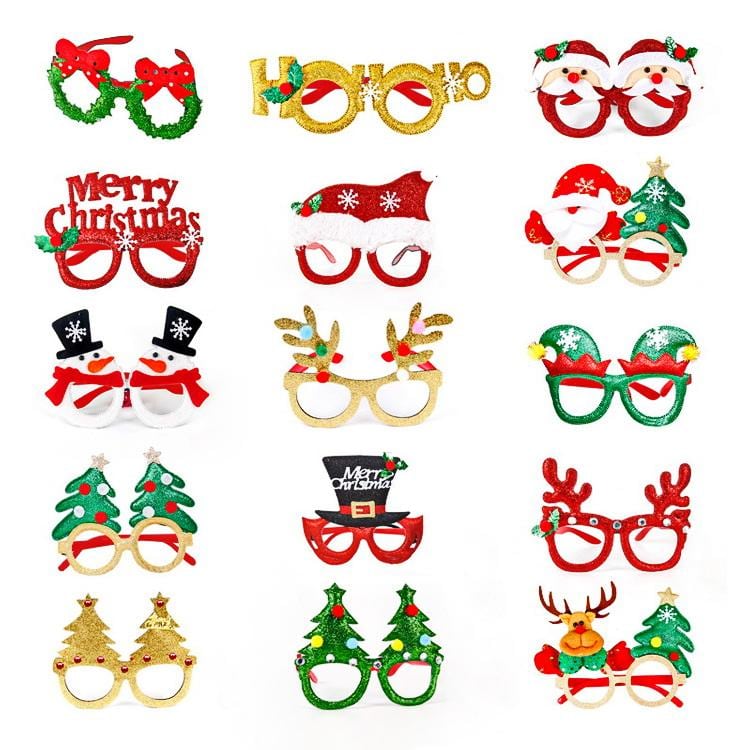 Santa, Reindeer & Snowman Glasses