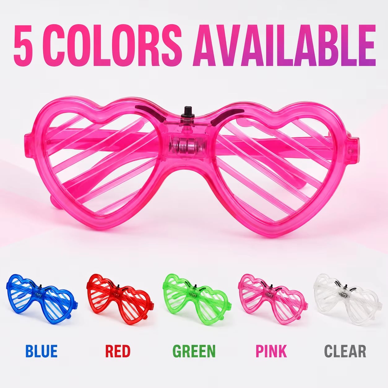 Gafas LED de persiana en corazón · referencia de imagen 4