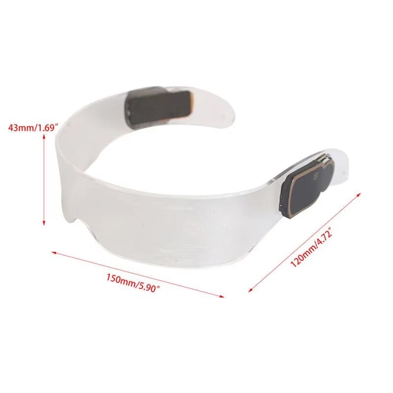 Cyberpunk Light-Up Visor Glasses · image reference 2