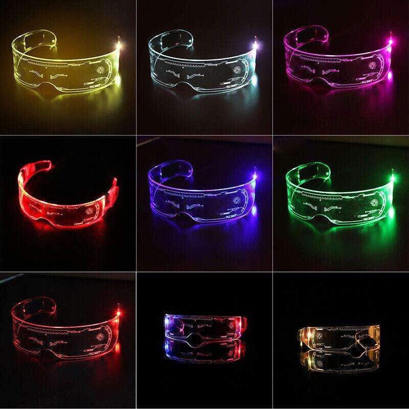 Cyberpunk Light-Up Visor Glasses 3