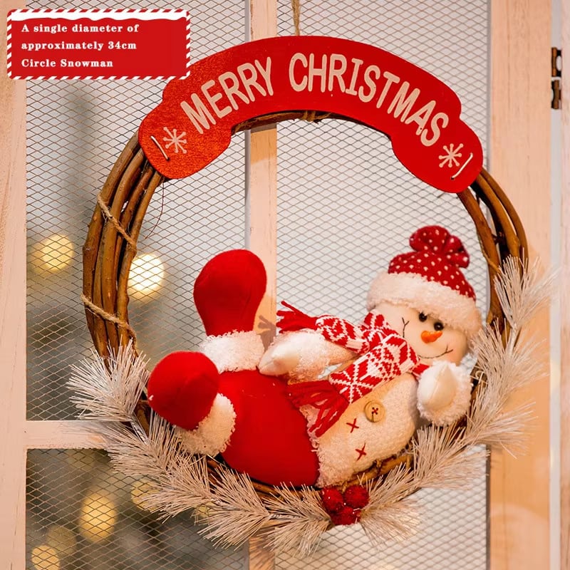 Santa Hanging Wreath Decoration · image reference 7