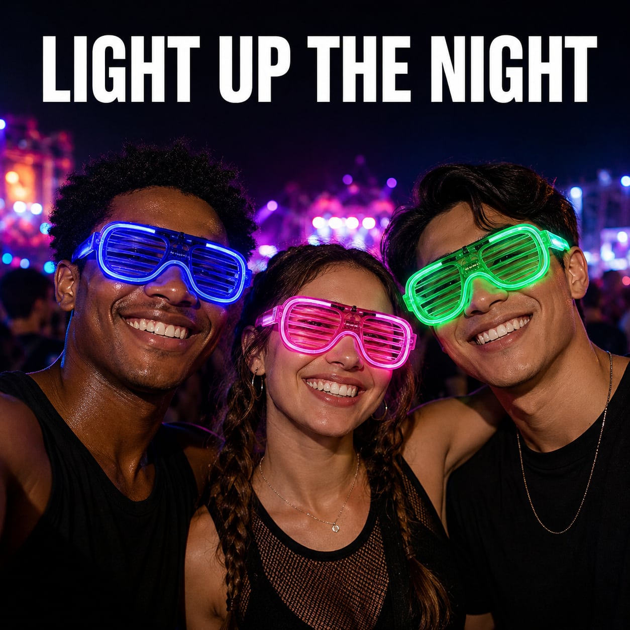 Gafas LED de persiana para fiestas