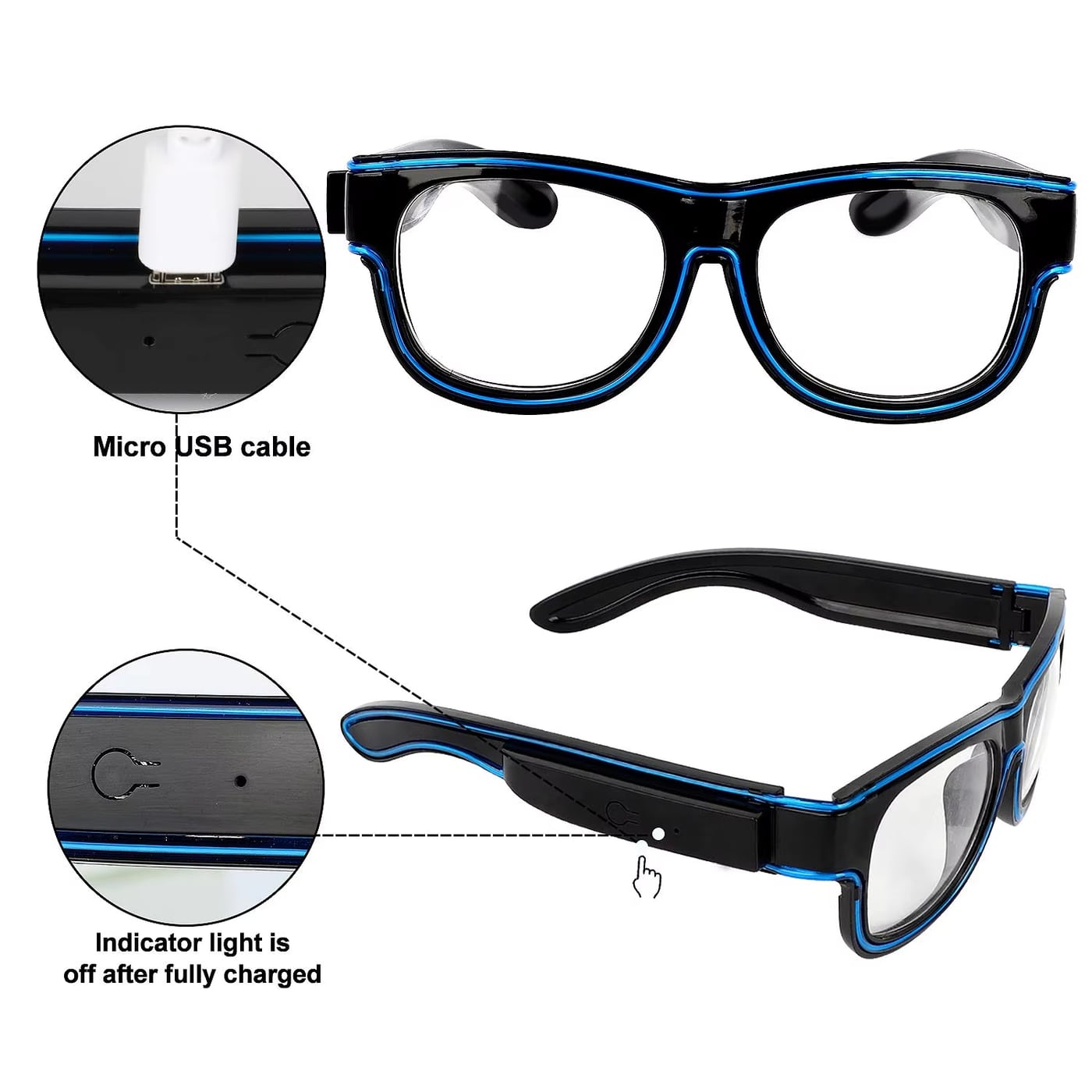 Dual-Colour Light-Up Glasses · image reference 4
