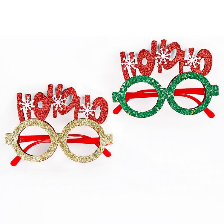Merry Christmas Lettering Glasses 3