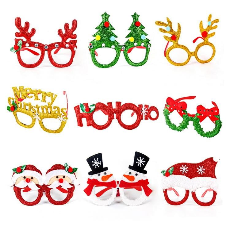 Santa, Reindeer & Snowman Glasses 2