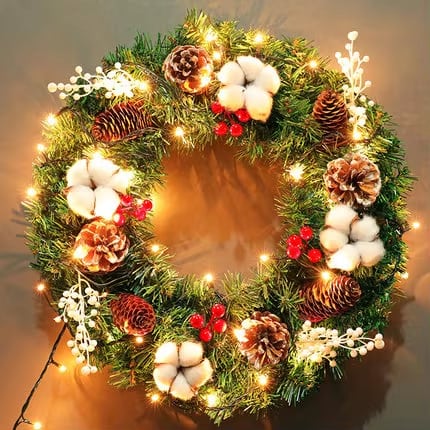 Light-Up Wreath & Garland Collection · image reference 19