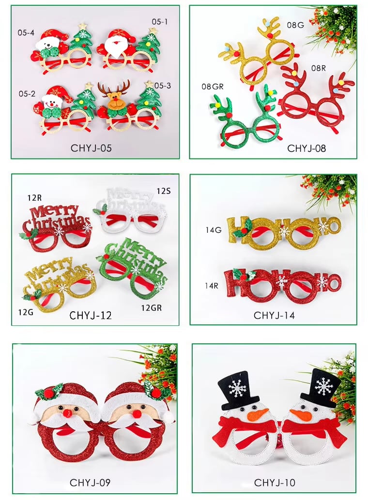 Santa, Reindeer & Snowman Glasses · image reference 4