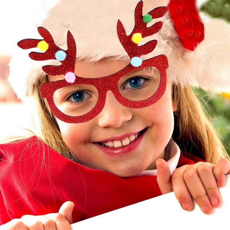 Santa, Reindeer & Snowman Glasses 6