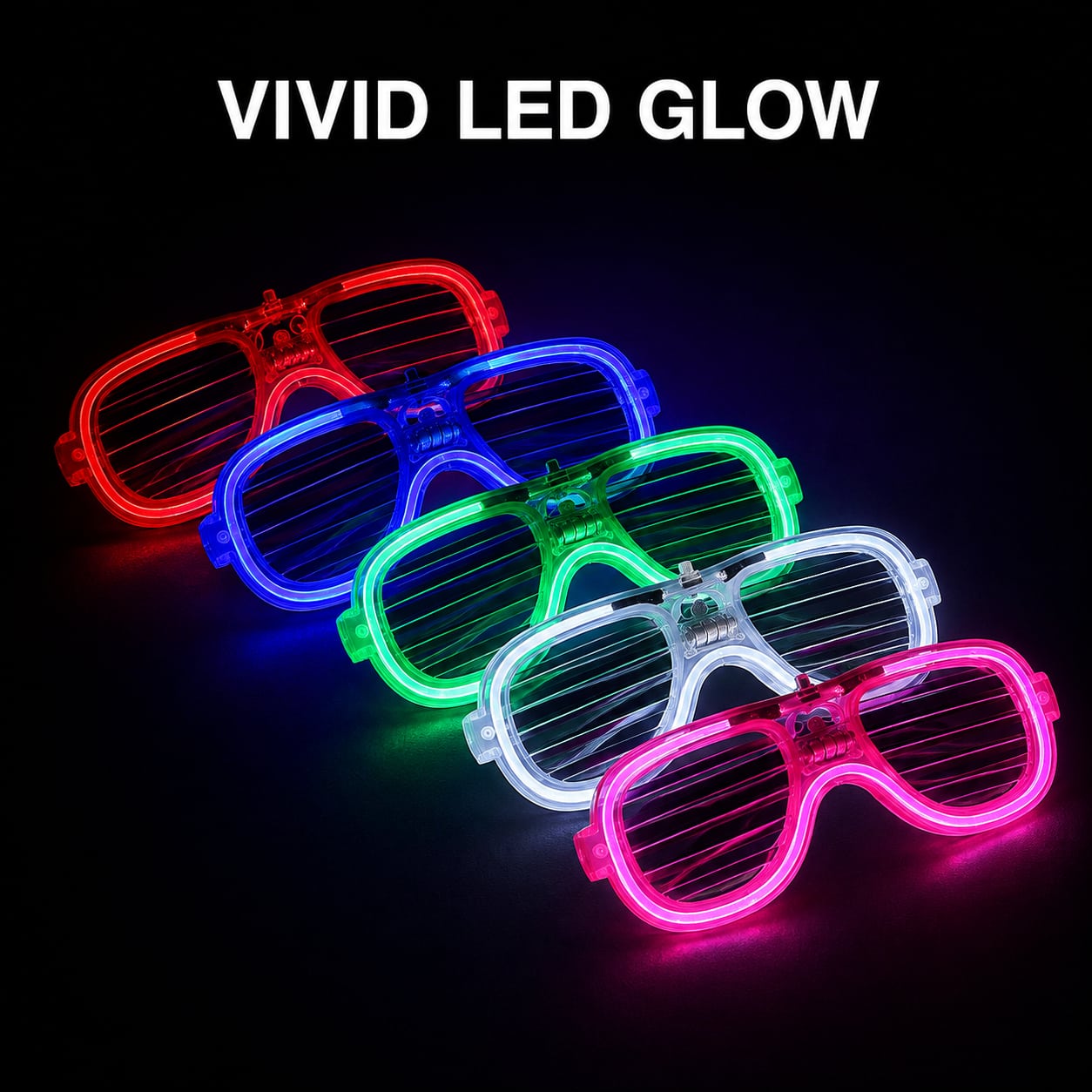 Gafas LED de persiana para fiestas 2