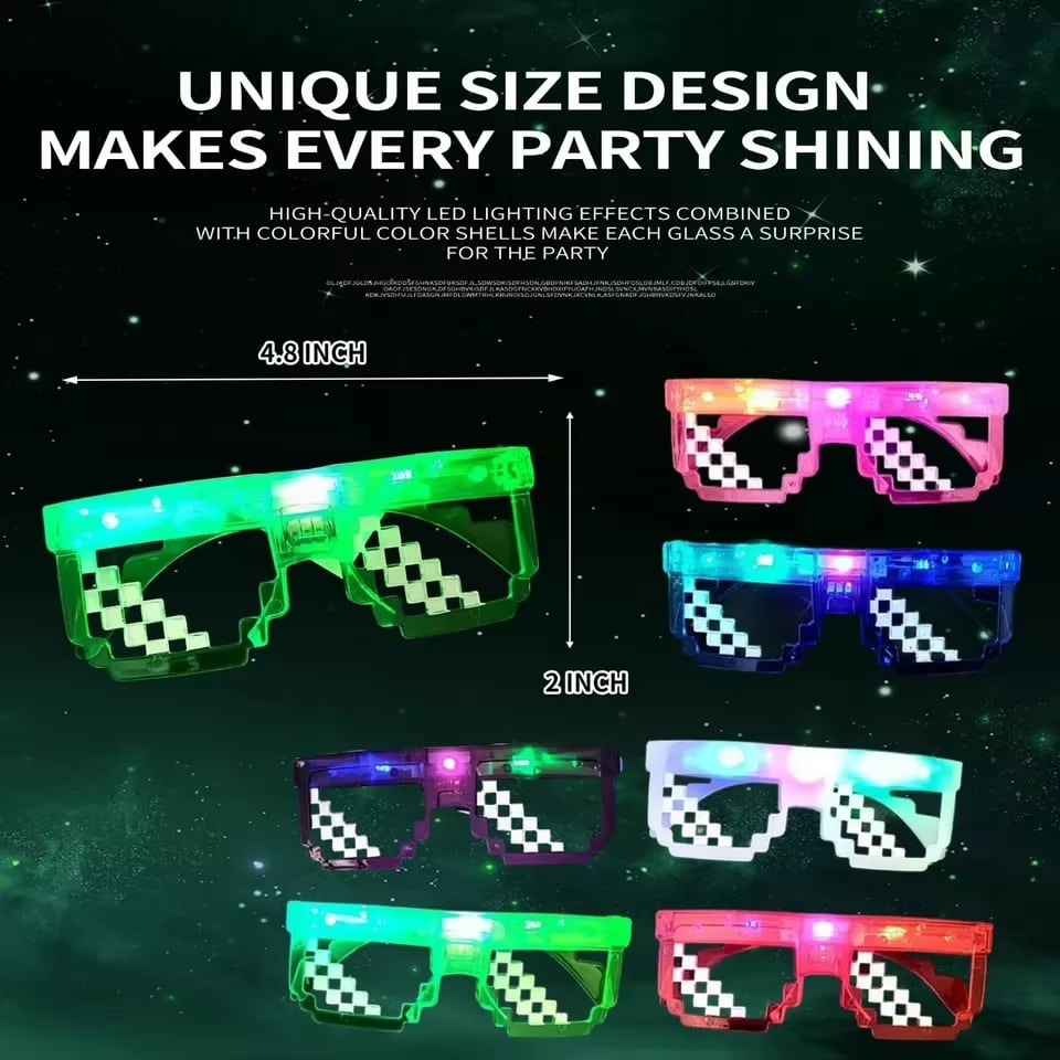 Pixel Mosaic LED Glasses · image reference 5