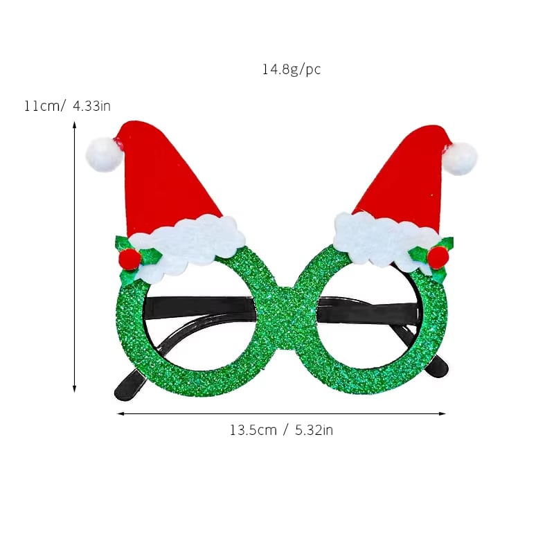 Santa, Reindeer & Snowman Glasses · image reference 18