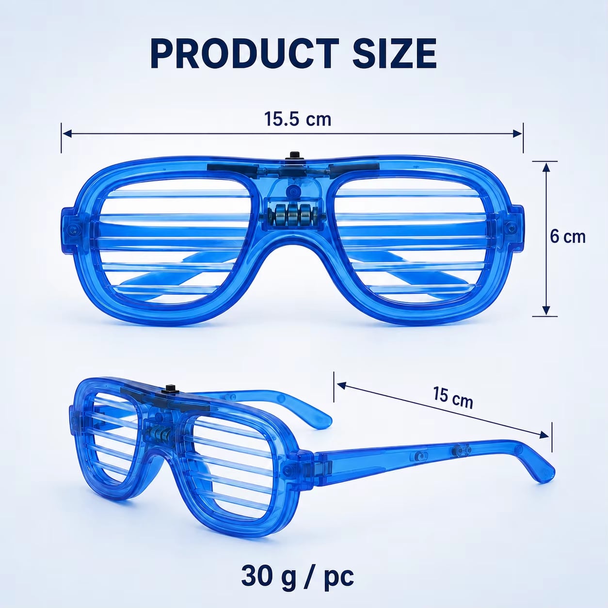 Gafas LED de persiana para fiestas · referencia de imagen 1