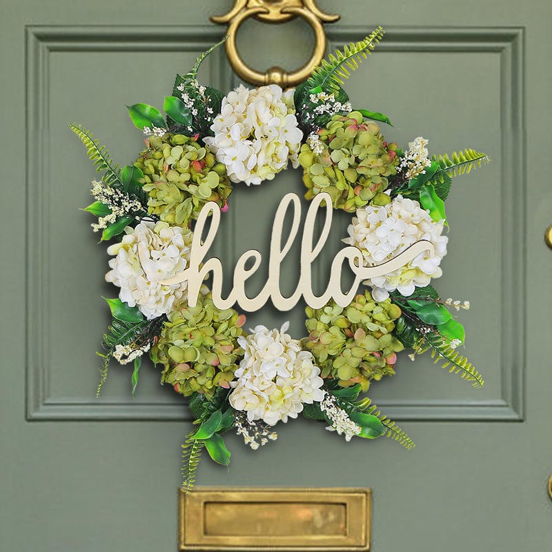 Floral Hello Door Wreath 2