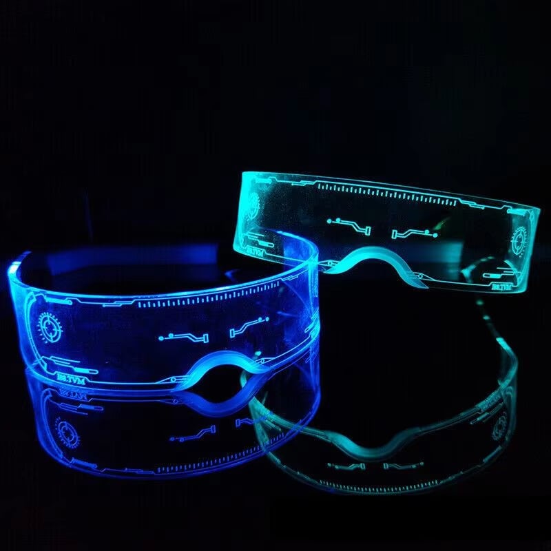 Cyberpunk Light-Up Visor Glasses · image reference 5