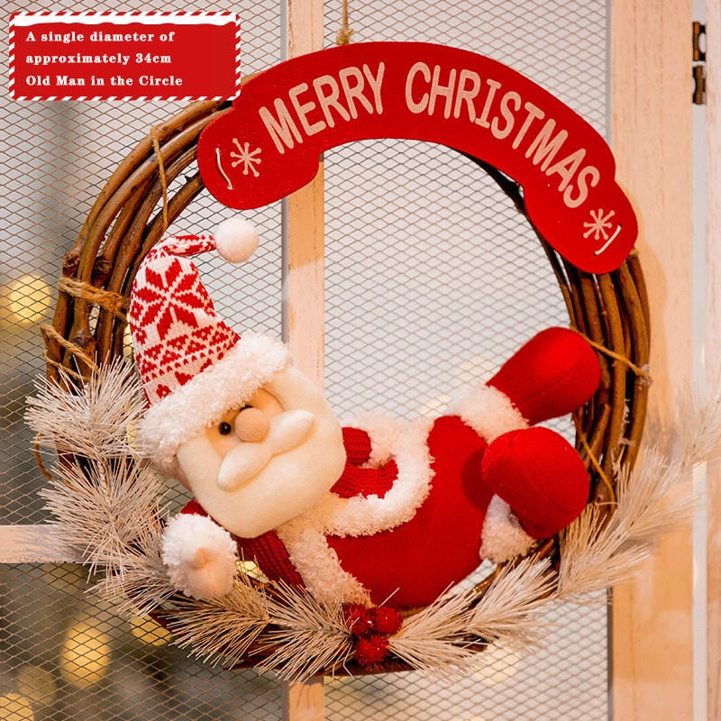 Santa Hanging Wreath Decoration 6