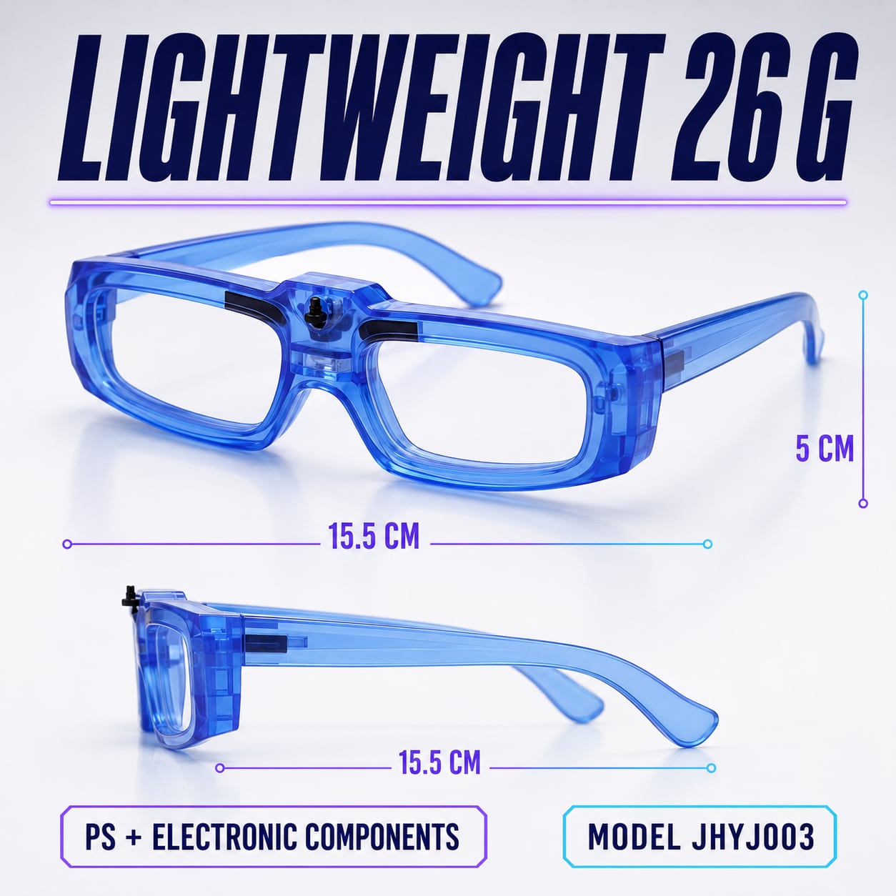Gafas LED cuadradas de fiesta 4