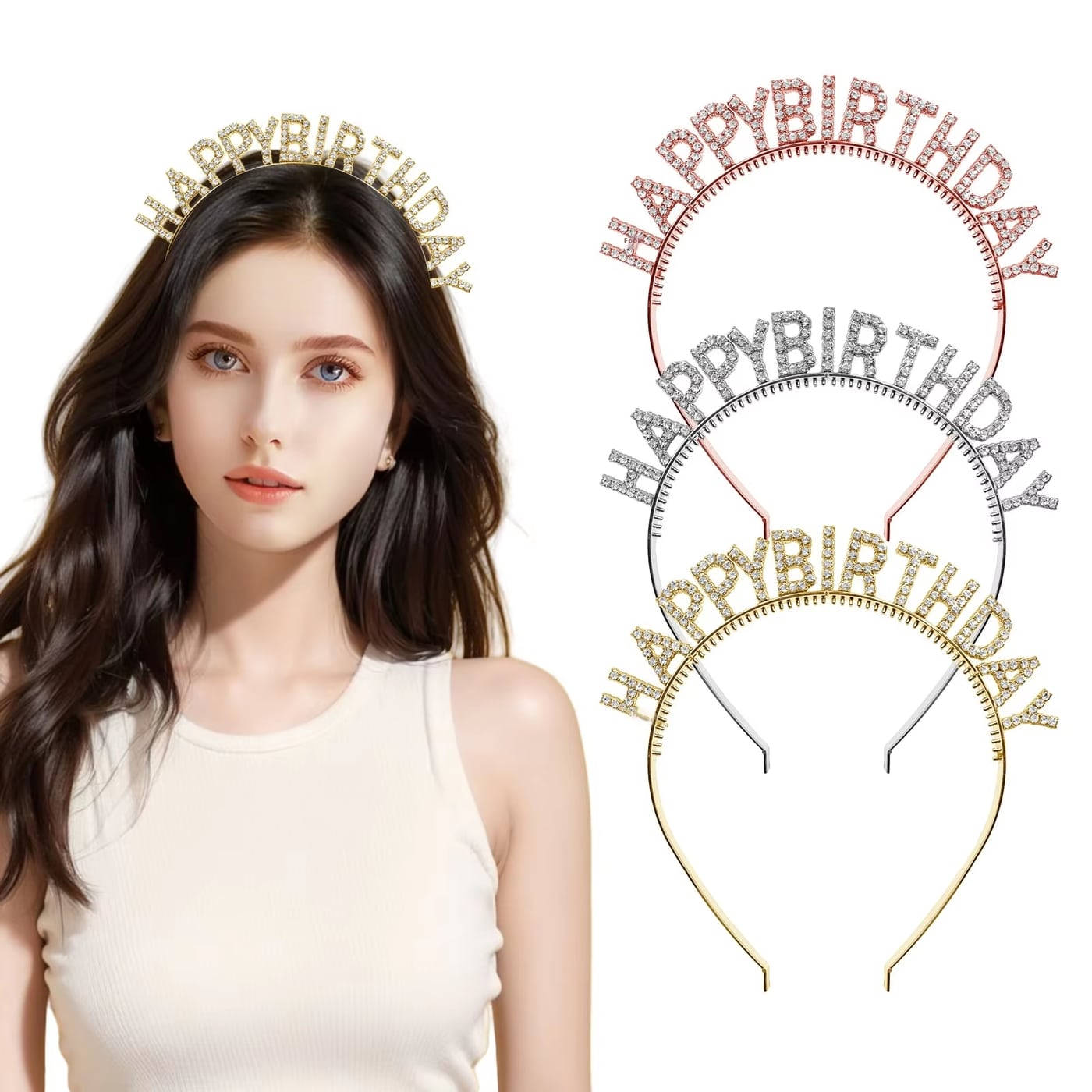 Diadema con letras Happy Birthday · referencia de imagen 4