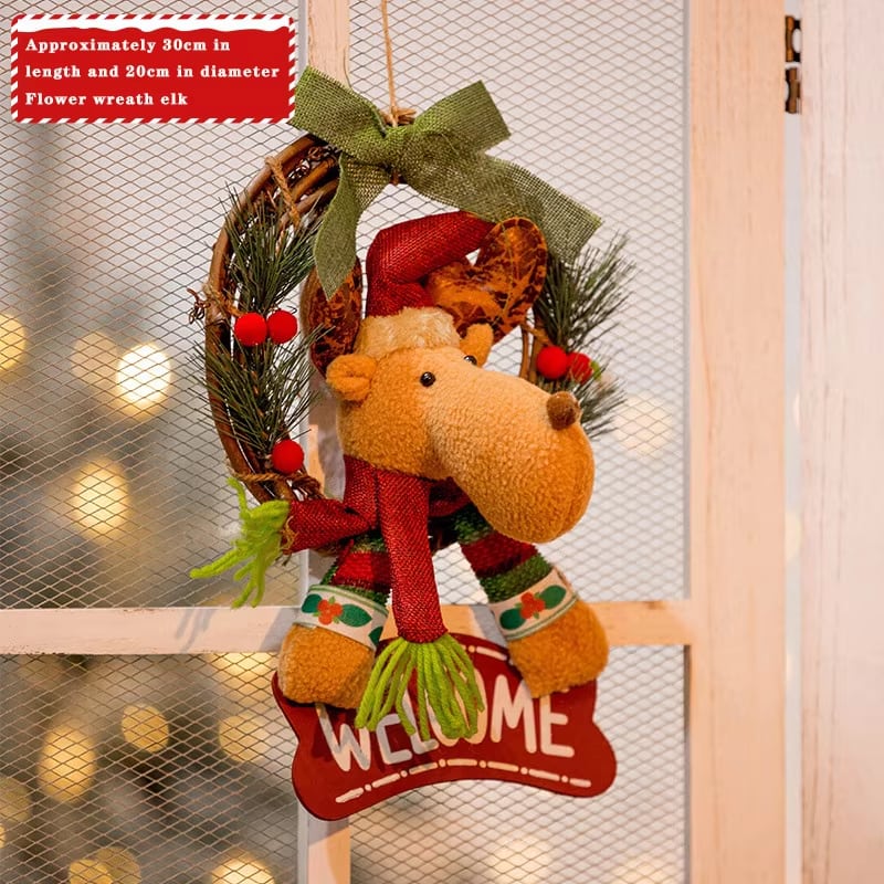 Santa Hanging Wreath Decoration · image reference 3