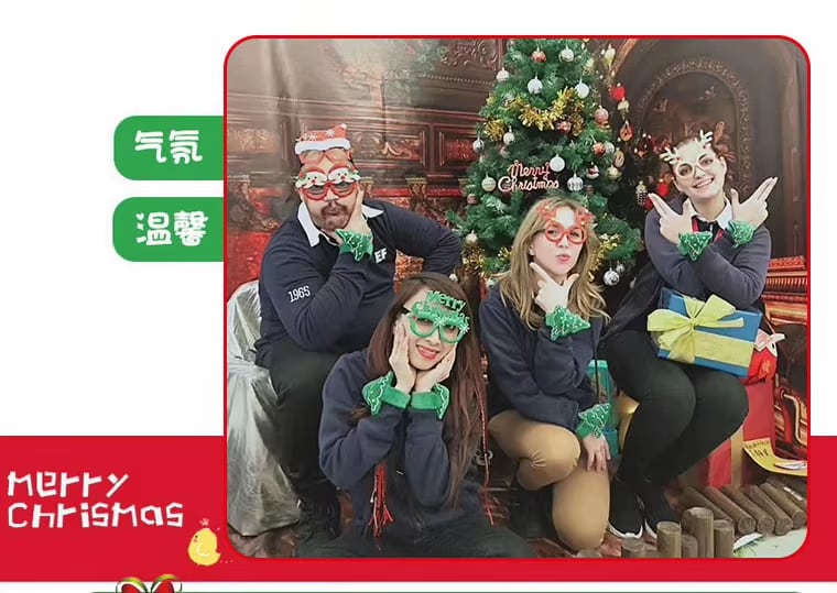 Santa, Reindeer & Snowman Glasses · image reference 2
