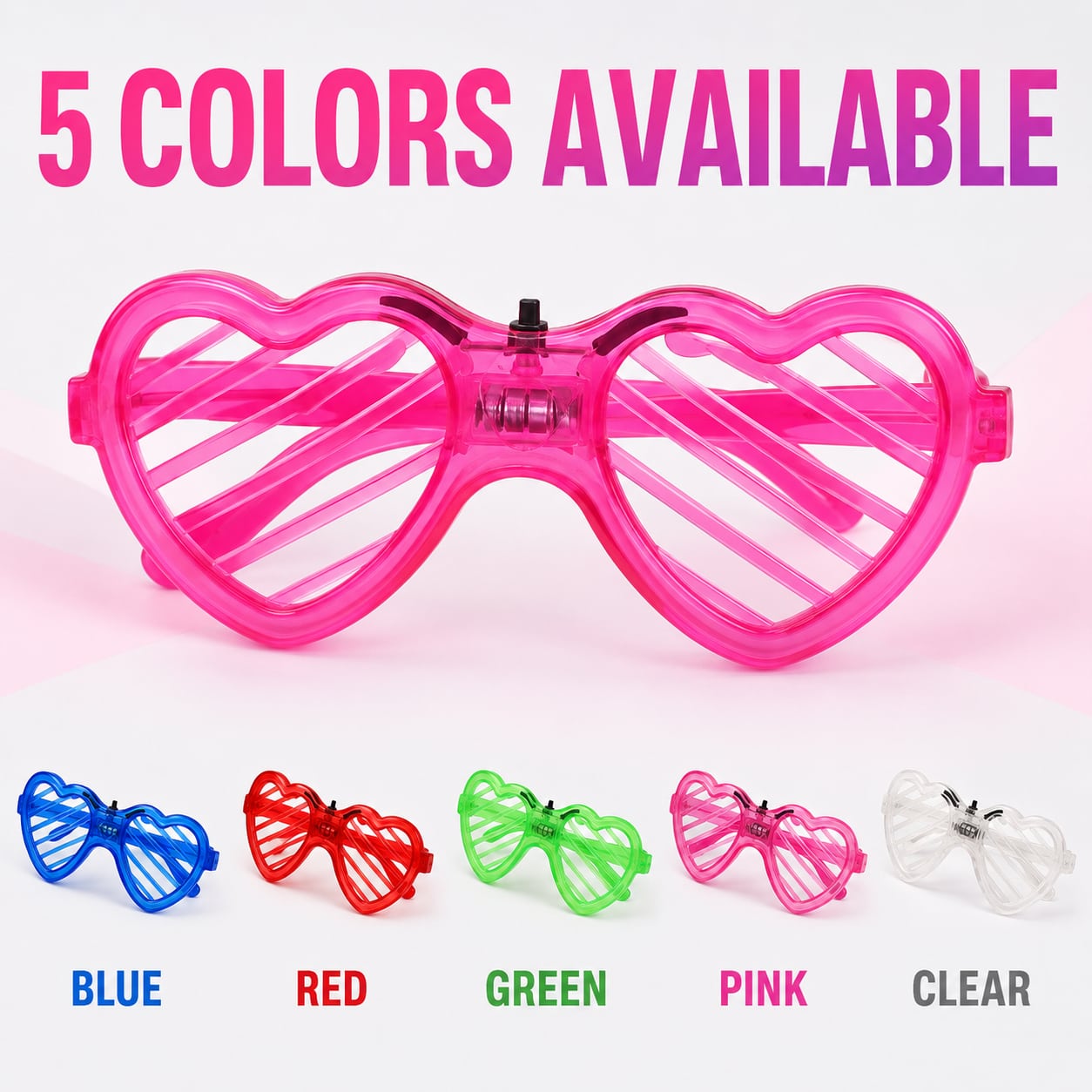 Gafas LED de persiana en corazón 4