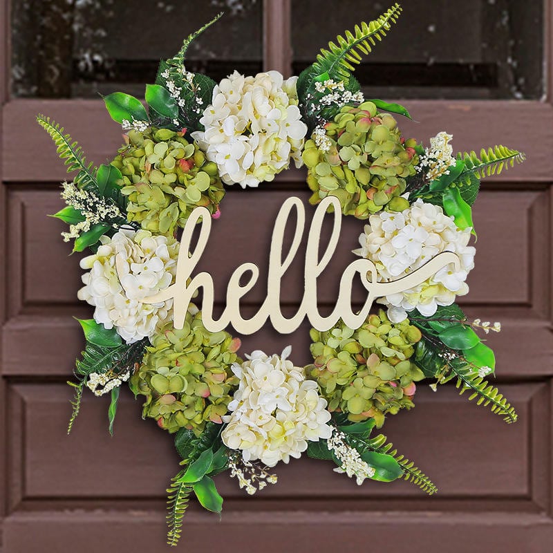 Floral Hello Door Wreath 3