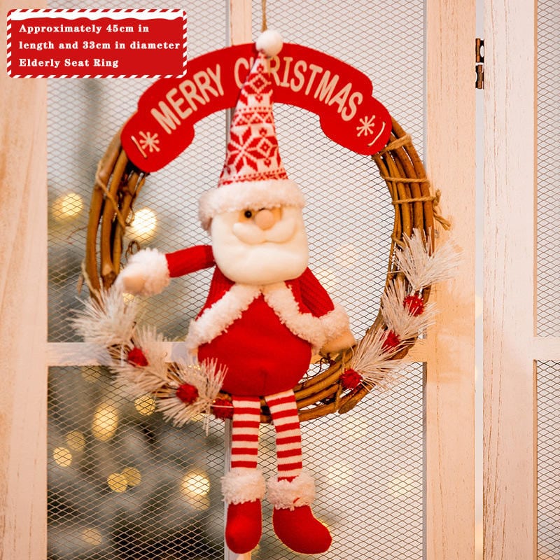 Santa Hanging Wreath Decoration 5