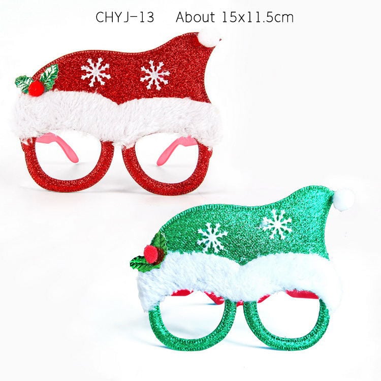 Assorted Glitter Christmas Glasses 4