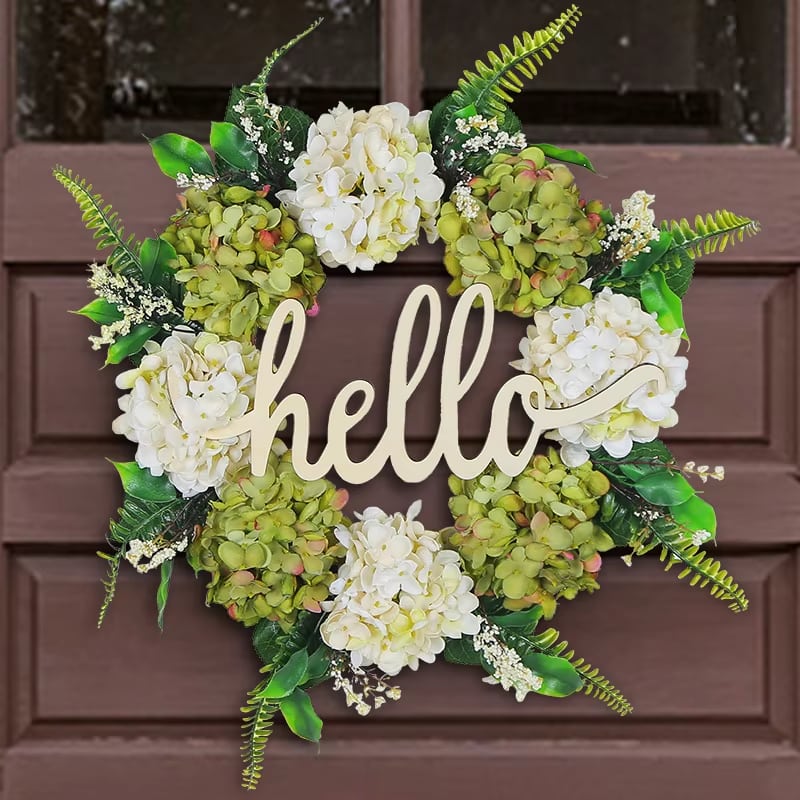 Floral Hello Door Wreath · image reference 3