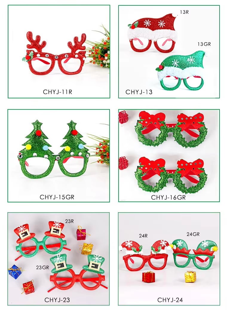 Santa, Reindeer & Snowman Glasses · image reference 5