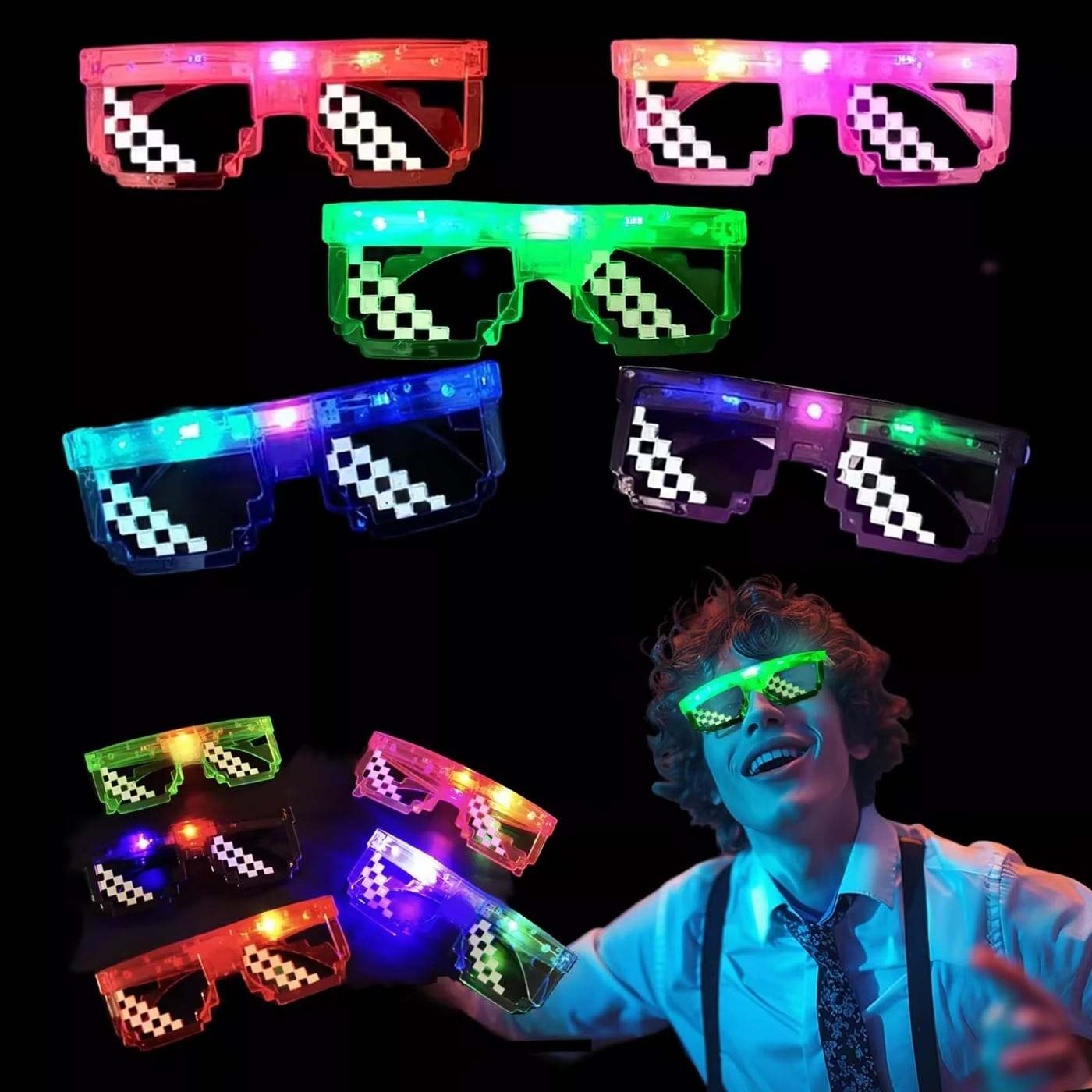 Pixel Mosaic LED Glasses · image reference 8