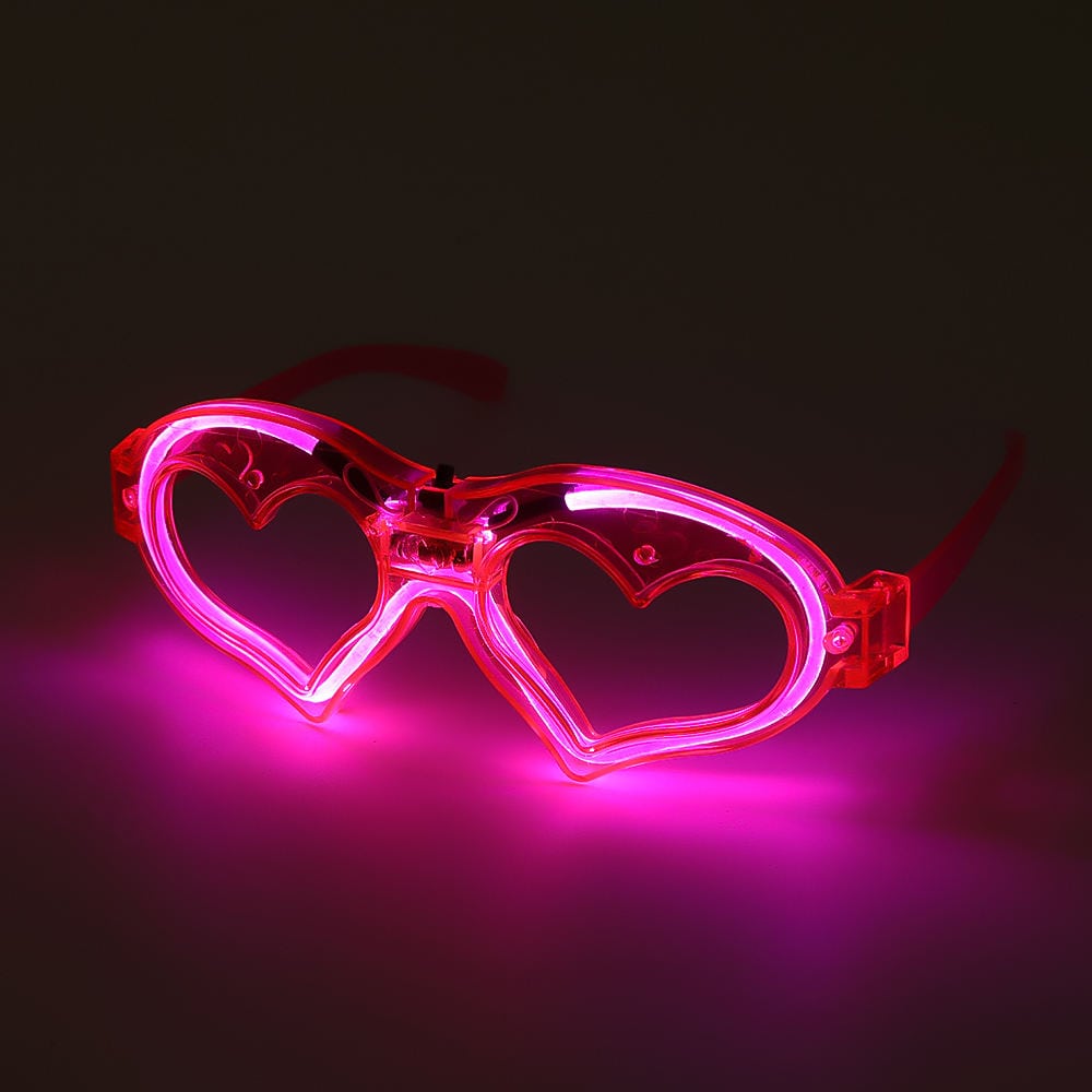 Gafas de luz fría en corazón 2