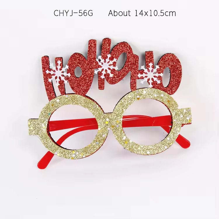 Merry Christmas Lettering Glasses 6