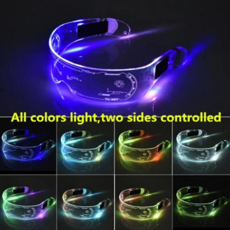 Cyberpunk Light-Up Visor Glasses · image reference 2