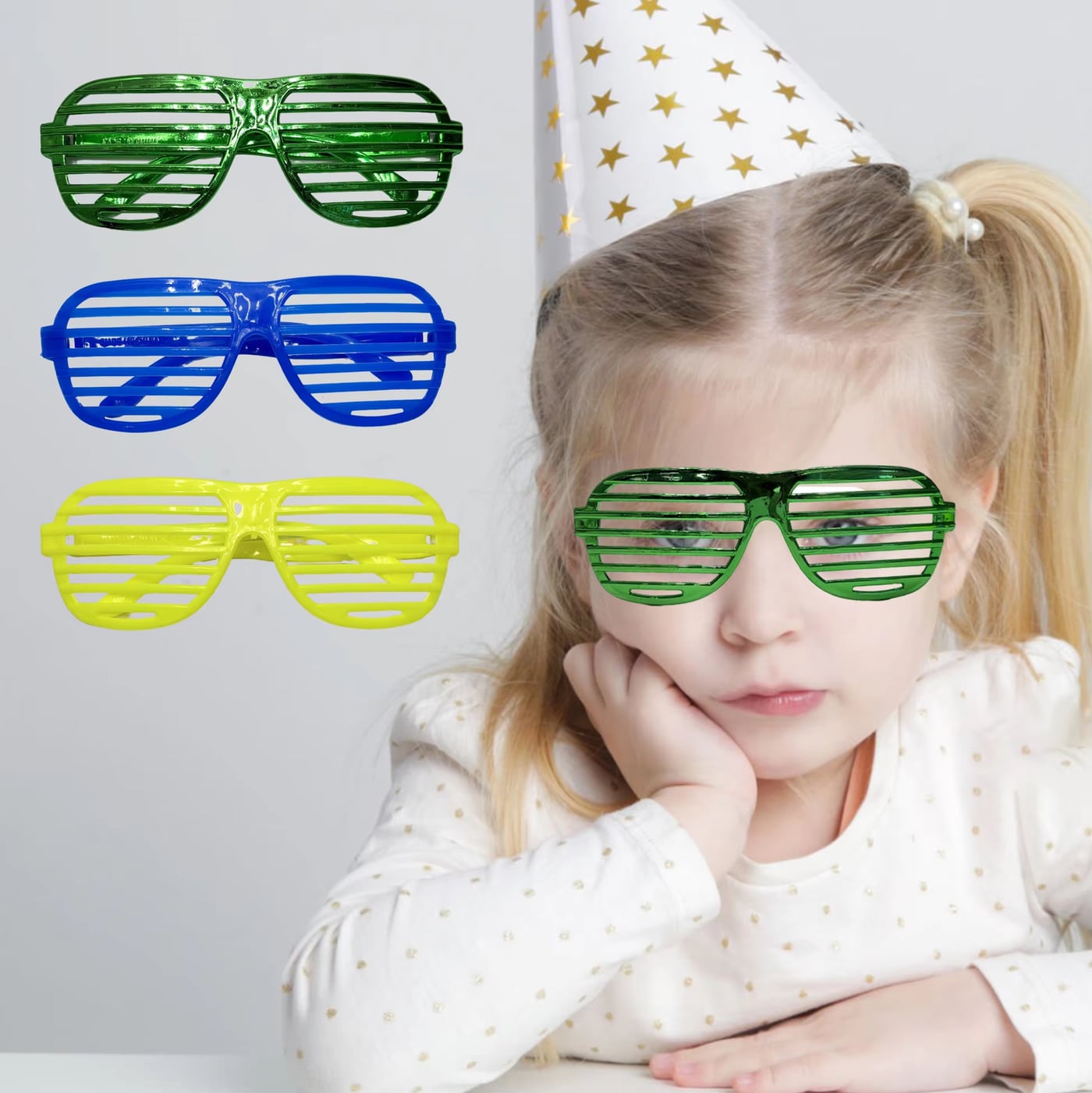 Coloured Shutter Party Glasses · image reference 2