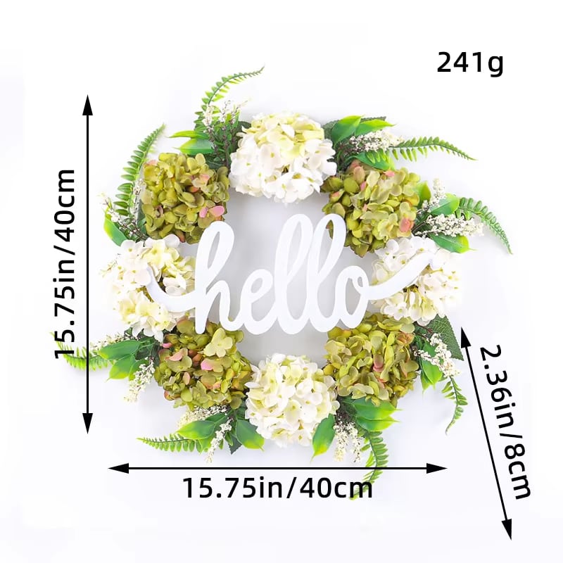 Floral Hello Door Wreath · image reference 1