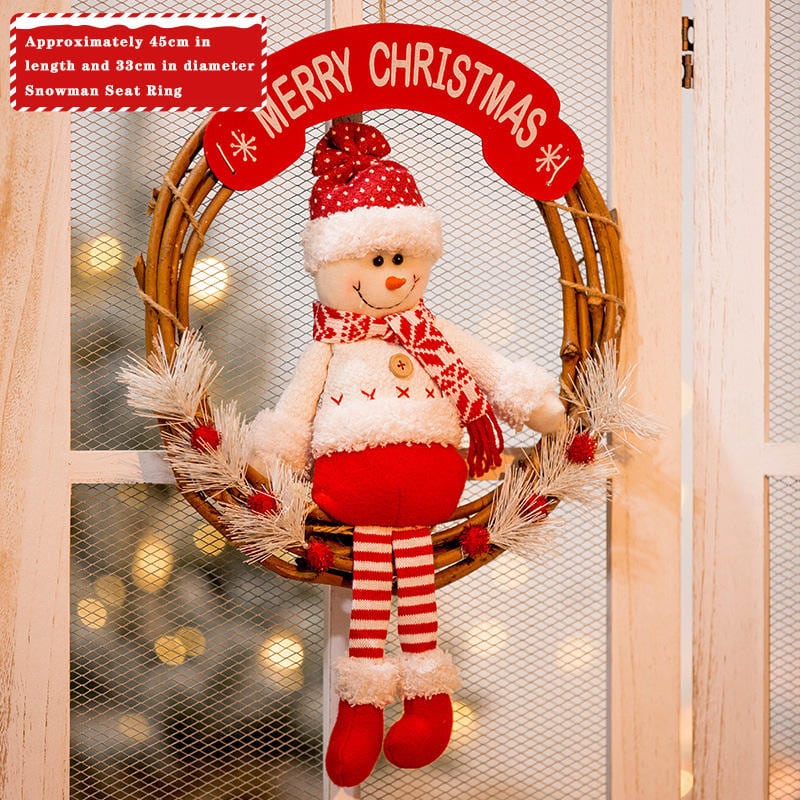 Santa Hanging Wreath Decoration 4
