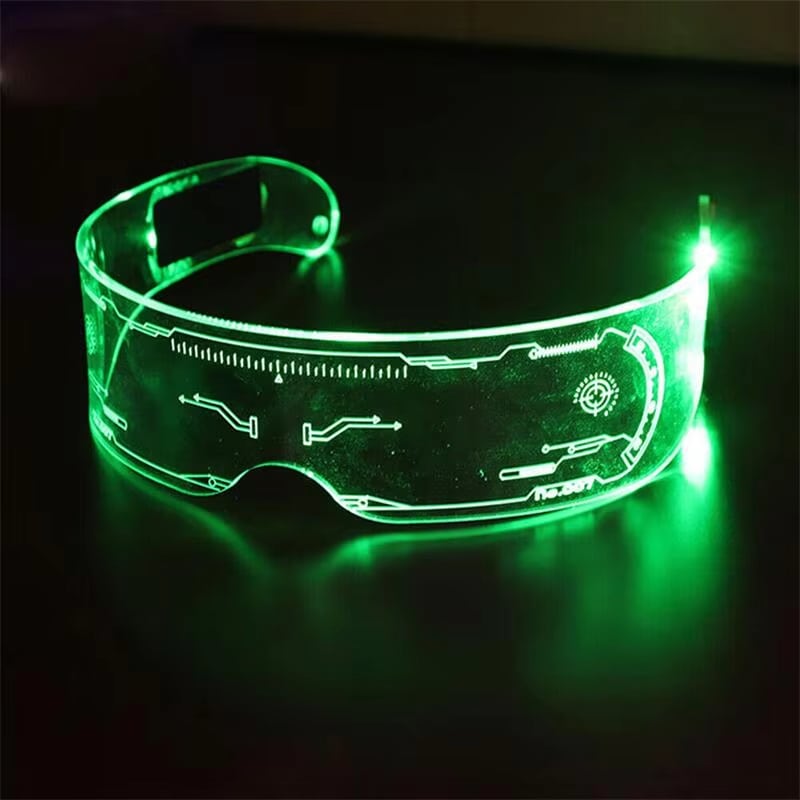 Cyberpunk Light-Up Visor Glasses · image reference 6