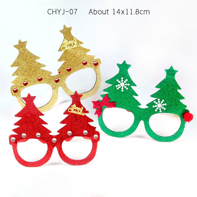 Assorted Glitter Christmas Glasses 2