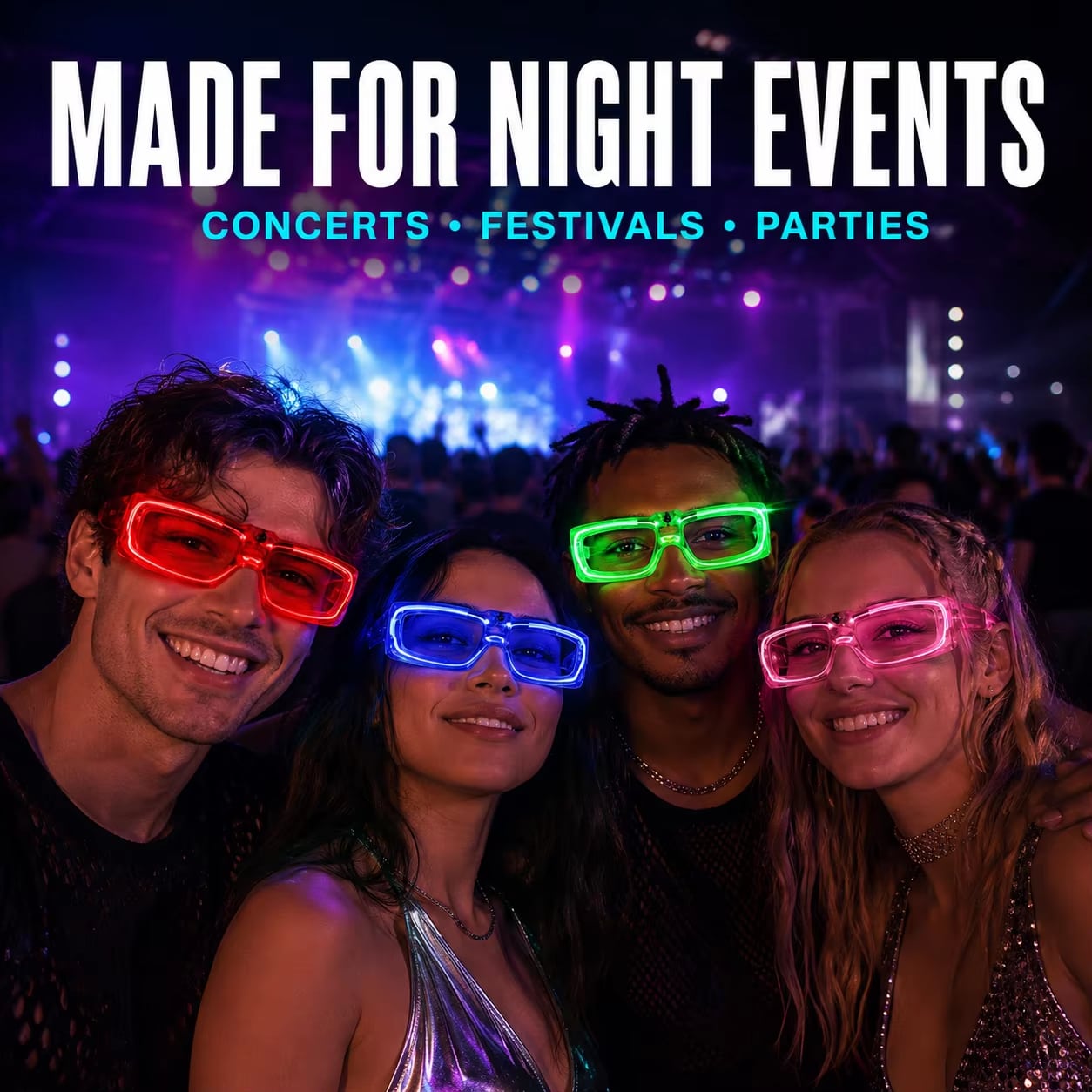 Gafas LED cuadradas de fiesta · referencia de imagen 2