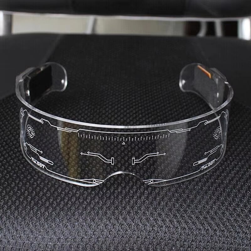Cyberpunk Light-Up Visor Glasses · image reference 7