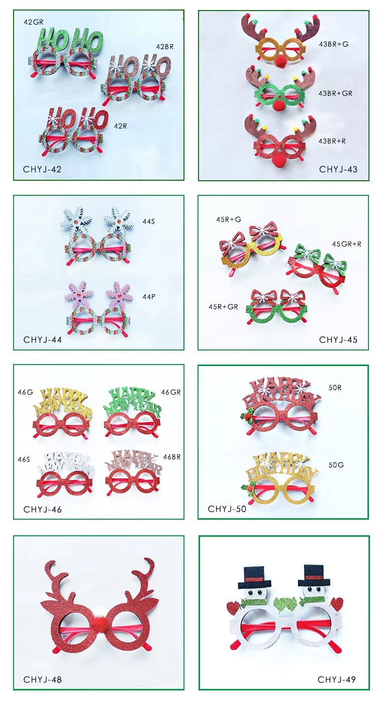 Santa, Reindeer & Snowman Glasses · image reference 9