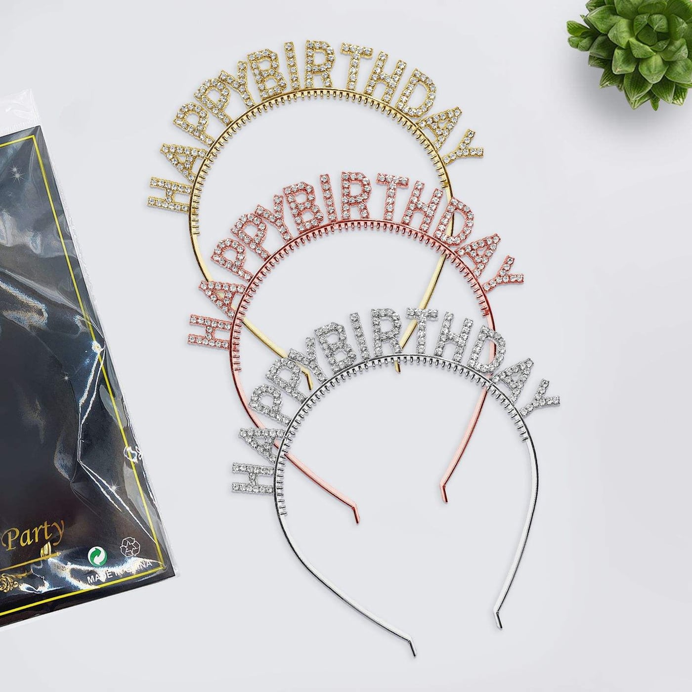 Diadema con letras Happy Birthday 2