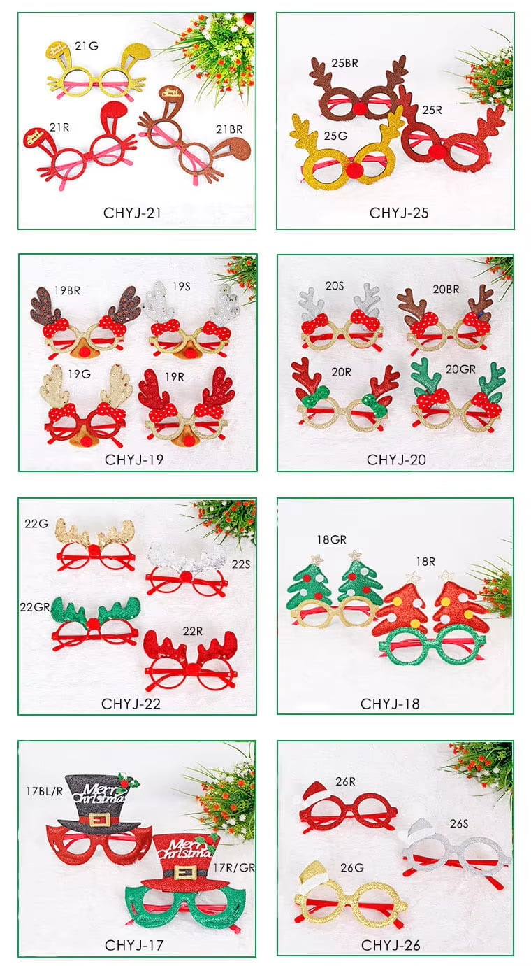 Santa, Reindeer & Snowman Glasses · image reference 6