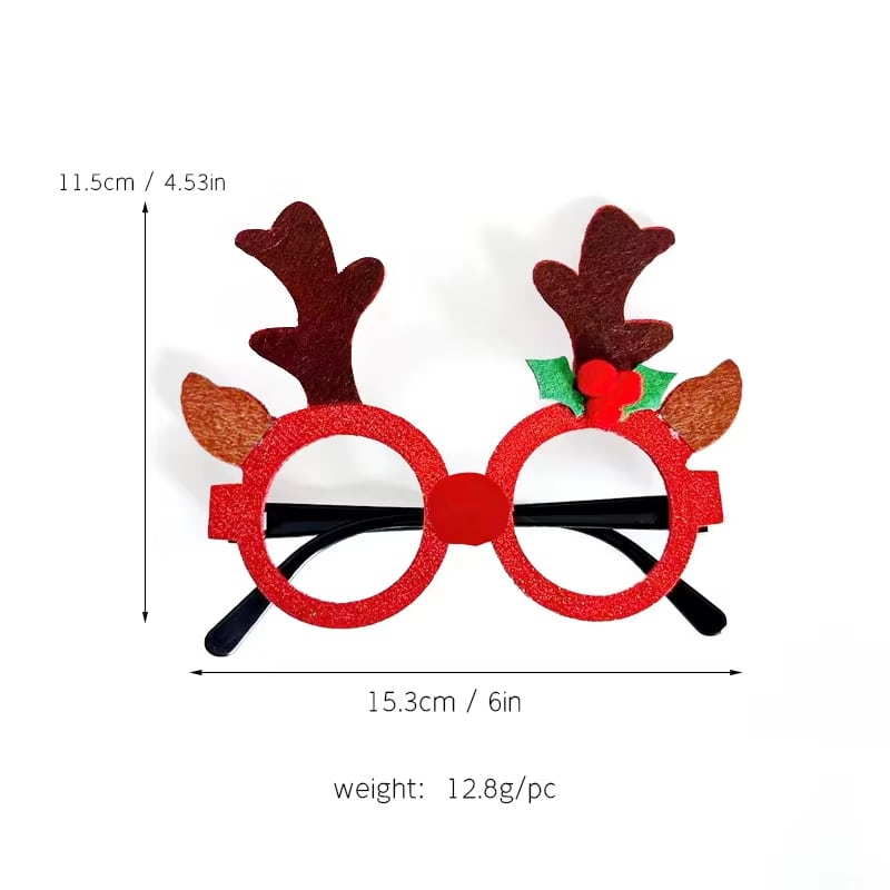 Santa, Reindeer & Snowman Glasses · image reference 19