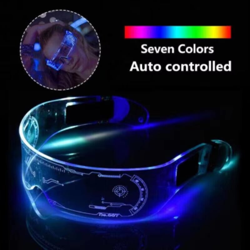 Cyberpunk Light-Up Visor Glasses · image reference 11