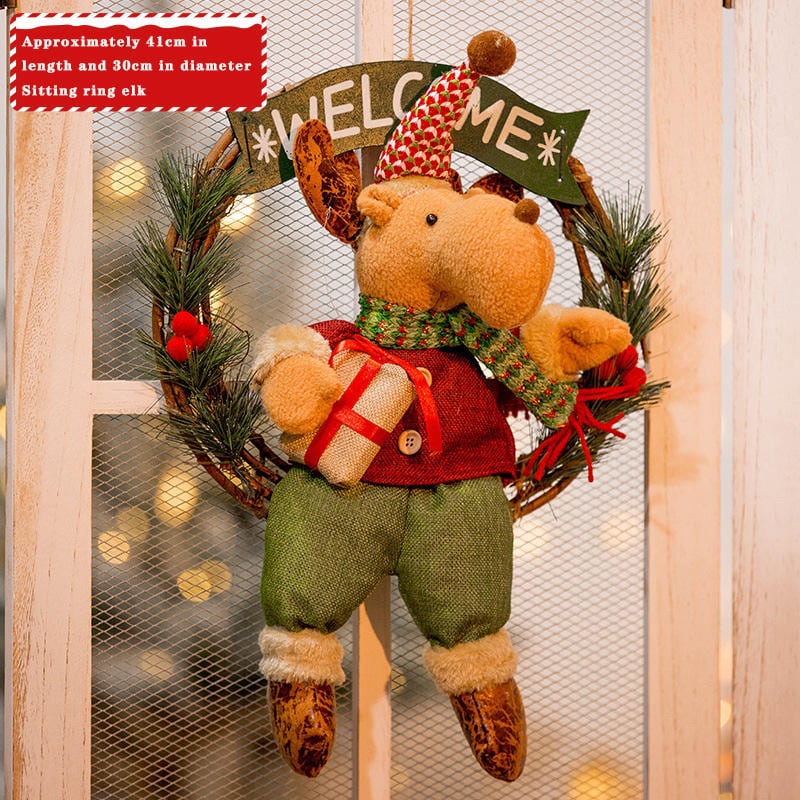 Santa Hanging Wreath Decoration 2