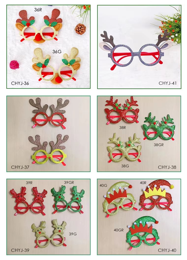 Santa, Reindeer & Snowman Glasses · image reference 8