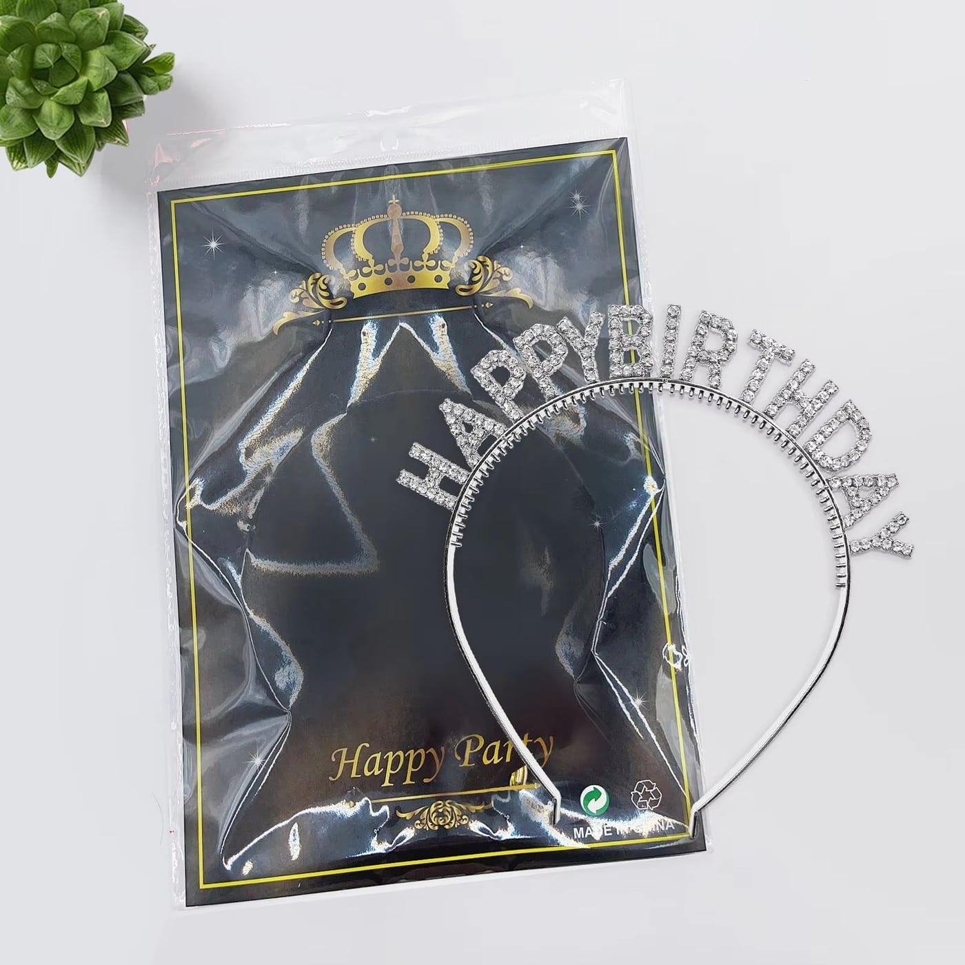 Diadema con letras Happy Birthday · referencia de imagen 2