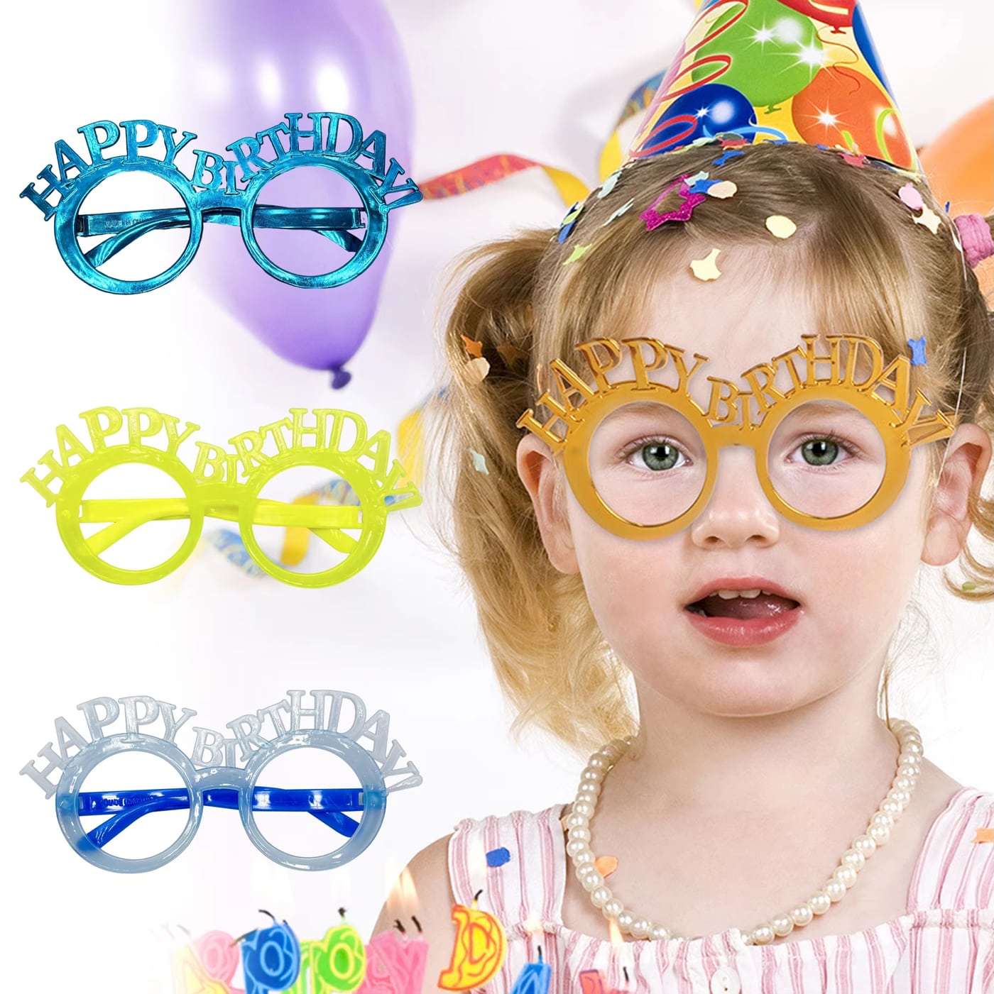 Monturas Happy Birthday de colores · referencia de imagen 2